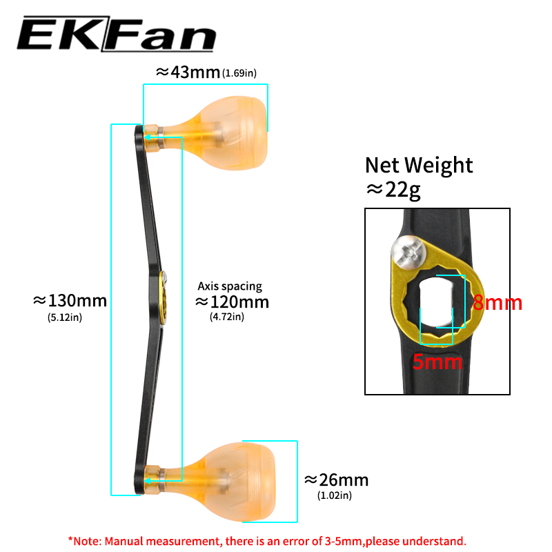 EKFan 130MM Ultralight Alloy H - Fishing Boat Steering Wheel recension och pris